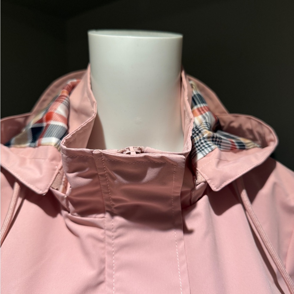 Pink Trench Coat by Pollydeer with Detachable Hood. NWT - Picture 13 of 15